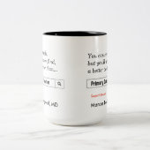 Aangepast cadeau voor primaire zorgverlener tweekleurige koffiemok (Center)