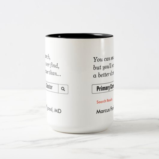 Aangepast cadeau voor primaire zorgverlener tweekleurige koffiemok (Center)