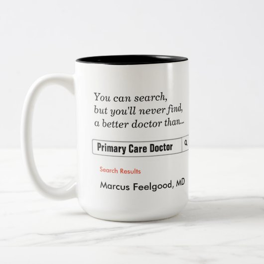 Aangepast cadeau voor primaire zorgverlener tweekleurige koffiemok (Links)