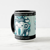 Aangepast cadeau voor tandarts mok (Voorkant links)