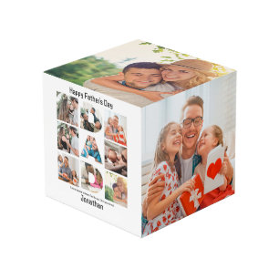 Aangepast cadeau voor vader Vaderdag 13 foto colla Kubus