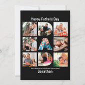 Aangepast cadeau voor vader vaderdag 9 foto collag feestdagenkaart (Voorkant)