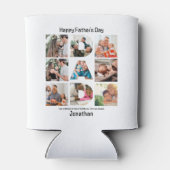 Aangepast cadeau voor vaders Dag 9 Foto Collage Blikjeskoeler (Achterkant)
