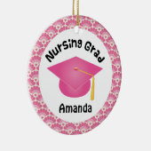 Aangepast cadeau voor verpleegkundig Afstuderen Keramisch Ornament (Rechts)
