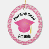 Aangepast cadeau voor verpleegkundig Afstuderen Keramisch Ornament (Links)