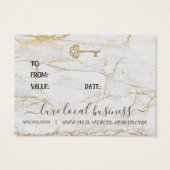 Aangepast cadeaubon voor onroerend goed voor klein visitekaartje (Achterkant)