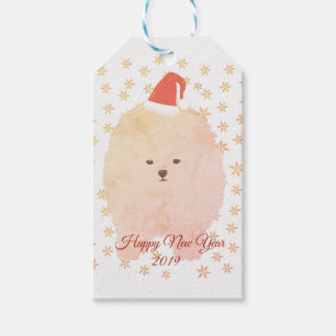 Aangepast cadeaukaartje, Honden-Sinterklaas Goude Cadeaulabel