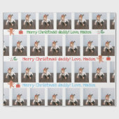 Aangepast cadeaupapier met foto- en tekstomloop (Vlak)