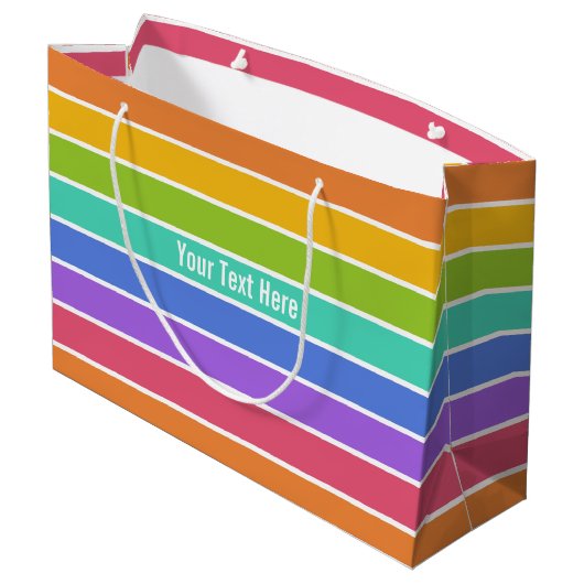 Aangepast cadeautas voor regenboogkleuren - groot (Achterkant Gekanteld)