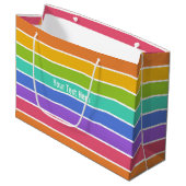 Aangepast cadeautas voor regenboogkleuren - groot (Voorkant Gekanteld)