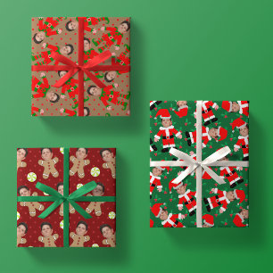 Aangepast cadeautje voor kerstcadeautjes 3 Cute  Inpakpapier Vel