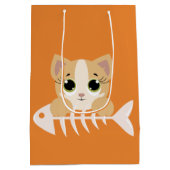 Aangepast cadeautje voor Kitty Cat Birthday Medium Cadeauzakje (Achterkant)