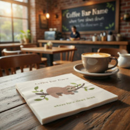 Aangepast Café Luiaard Papier Servet