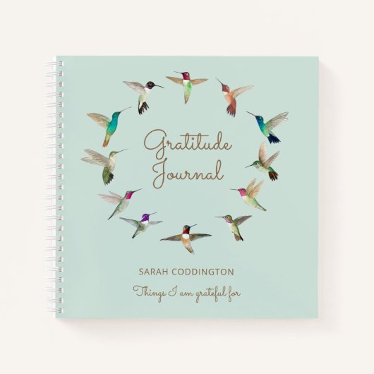 Aangepast California Hummingbird Gratitude-noteboo Notitieboek (Voorkant)
