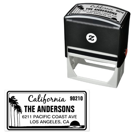 Aangepast Californische Bord Adres Stempel (In situ)