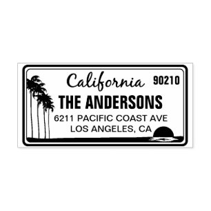 Aangepast Californische Bord Adres Stempel
