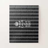 Aangepast 'Calm Black Stripes Decor' houden Legpuzzel (Verticaal)