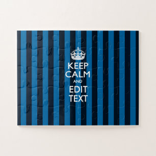 Aangepast 'Calm Blue Stripes Decor' houden Legpuzzel