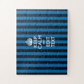 Aangepast 'Calm Blue Stripes Decor' houden Legpuzzel (Verticaal)