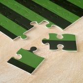 Aangepast 'Calm Green Stripes Decor' houden Legpuzzel (Zijkant)
