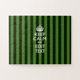 Aangepast 'Calm Green Stripes Decor' houden Legpuzzel