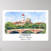 Aangepast Cambridge-wanddecor, Massachusetts-poste Poster (Voorkant)