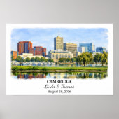 Aangepast Cambridge-wanddecor, Massachusetts-poste Poster (Voorkant)