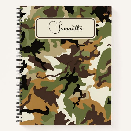 Aangepast Camo-Notitieboek Notitieboek (Voorkant)