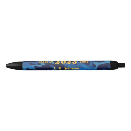 Aangepast Camouflage Navy Blue Zwarte Inkt Pen (Voorkant)