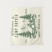 Aangepast Camp Bach Tapestry – Rustic Cabin Mounta Wandkleed (Voorkant)