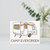 Aangepast camp-Briefkaart met Camper Trailer Carav Briefkaart (Staand voorkant)