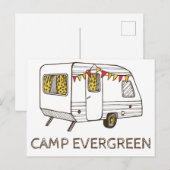 Aangepast camp-Briefkaart met Camper Trailer Carav Briefkaart (Voorkant / Achterkant)
