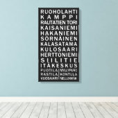 Aangepast canvas met in Helsinki Metro Scroll Afdruk (Insitu (Houten vloer))