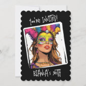 Aangepast Carnaval masker 30ste verjaardag Kaart (Voorkant)