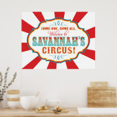 Aangepast carnaval Welkom Birthday Banner Savannah Poster (Keuken)