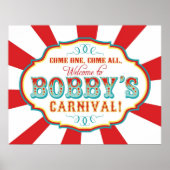 Aangepast carnaval Welkom Birthday Banner voor Bob Poster (Voorkant)