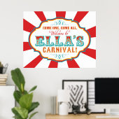 Aangepast carnaval Welkomstjaar Banner voor Ella Poster (Thuiskantoor)
