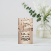 Aangepast carrosseriesculpend Cosmetics Logo QRCod Visitekaartje (Staand voorkant)