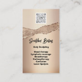 Aangepast carrosseriesculpend Cosmetics Logo QRCod Visitekaartje (Achterkant)