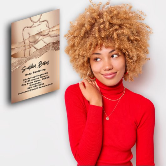 Aangepast carrosseriesculpend Cosmetics Logo QRCod Visitekaartje