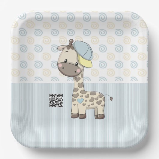 Aangepast Cartoon Baby Giraffe Papier Bord (Voorkant)