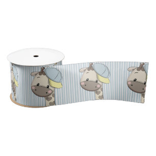 Aangepast Cartoon Baby Giraffe Satin Ribbon Satijnen Lint