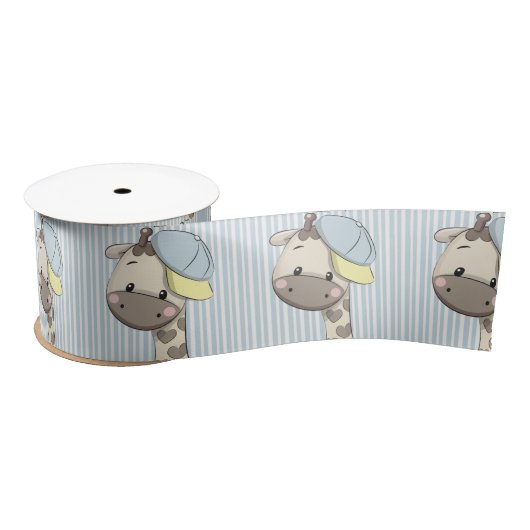 Aangepast Cartoon Baby Giraffe Satin Ribbon Satijnen Lint (Spoel)