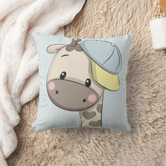 Aangepast Cartoon Baby Giraffe Sierkussen (Deken)