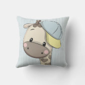 Aangepast Cartoon Baby Giraffe Sierkussen (Achterkant)