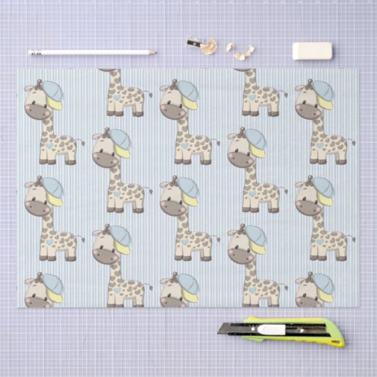 Aangepast Cartoon Baby Giraffe-weefselpapier Tissuepapier (Craft)