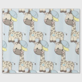 Aangepast Cartoon Baby Giraffe Wrappen Papier (Vlak)