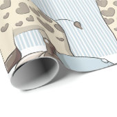 Aangepast Cartoon Baby Giraffe Wrappen Papier (Rol Hoek)
