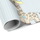 Aangepast Cartoon Baby Giraffe Wrappen Papier (Rol Hoek)