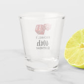 Aangepast casino 40e verjaardag feestdag voor opge shot glas (Achterkant)